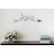 Homeroots 8" X 25" Dark Gray Handcrafted Love Arrow Metal Wall Decor 489478 - alternate 2