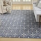Homeroots 8' X 10' Blue And Ivory Geometric Indoor Outdoor Area Rug 573065 - alternate 3