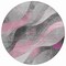 Homeroots 8' Pink Gray And Silver Round Abstract Washable Indoor Outdoor Area Rug 616762 - alternate 3
