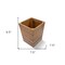 Homeroots 10in Traditional Solid Teak Small Waste Basket 475865 - alternate 3