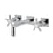 Kingston Brass Double-Handle Wall Mount Bathroom Faucet, Polished Chrome KS6121NX - alternate 1
