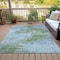 Homeroots 5' X 8' Sage And Denim Blue Abstract Washable Indoor Outdoor Area Rug 630652 - alternate 2