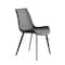 Homeroots Set of Two Gray and Black Upholstered Faux Leather Dining Side Chairs 535193 - alternate 1