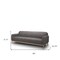 Homeroots 90" Gray Fabric Sofa With Brown Legs 607331 - alternate 2