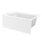 Kingston Brass 48" Acrylic Rectangular 3-Wall Alcove Tub, Right Hand Drain, Glossy White VTAP4836R22 - alternate 3