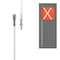 Safetywhips Warning Whip Heavy Duty Whip with Flag, White Whip, Orange Flag, White Reflective X, 60 Length SW05QD-XW - alternate 2