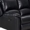 Homeroots Black Polyester Blend Reclining U Shaped Three Piece Corner Sectional 366242 - alternate 2