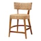 Bali & Pari Sabit Bohemian Seagrass and Mahogany Wood Counter Stool 251-13852-ZORO - alternate 1
