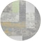 Homeroots 8' Gray Ivory And Mint Green Round Geometric Washable Indoor Outdoor Area Rug 612420 - alternate 3