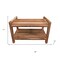 Homeroots 21" X 29" Brown Solid Wood Rectangular Shower Bench With Shelf 383363 - alternate 2