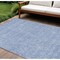 Homeroots 9' X 12' Sky Blue And Ivory Floral Washable Indoor Outdoor Area Rug 582372 - alternate 1