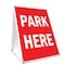 Signmission Park Here, 36 Inch x 24 Inch A-frame Yard Sign, Plastic Sign SBC-2436-Park Here - alternate 1
