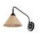 Jonathan Y Kiawah 11" 1-Light Vintage Coastal Rattan/Metal Swing Arm LED Sconce, Black/Natural JYL1602A - alternate 4