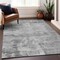 Homeroots 3' X 5' Gray And Silver Abstract Washable Indoor Outdoor Area Rug 602707 - alternate 3