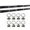 Mytee Products 6 Feet 2 L-Track Black Powder Coated and 8 Stud with Black Powder coated Ring, 8PK LTK6-BLKx2-LTKS-BLKx8 - alternate 1