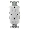 Hubbell Wiring Heavy Duty Commercial Weather Resistant AUTOGUARD Self-Test GFCI Receptacle, 15A, White GFTWRST15W - alternate 2