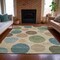 Homeroots 8' X 10' Khaki Fern Green And Teal Blue Geometric Washable Indoor Outdoor Area Rug 630582 - alternate 3