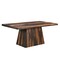 Homeroots 75" Brown Solid Wood Pedestal Base Dining Table 565232 - alternate 2