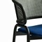Leisuremod Ervilla Dining Chair in Black Steel Frame with Black Wicker Back in Navy Blue, 2PK ECBL-20BL-NBU2 - alternate 3