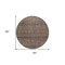Homeroots 8' Coffee And Ivory Round Geometric Washable Indoor Outdoor Area Rug 605586 - alternate 3