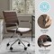 Martha Stewart Piper Upholstered Office Chair in Saddle Brown/Polished Nickel CH-220921-2-BR-MS - alternate 3