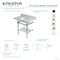 Kingston Brass 36-Inch Carrara Marble Console Sink with Brass Legs and Shelf, 8-Inch, 3-Hole KVPB36MBB0 - alternate 2