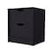 Homeroots 19" Black Wood Two Drawer Nightstand 543691 - alternate 4