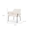 Homeroots 31" Cream and Black Boucle and Metal Arm Chair 606004 - alternate 3