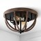 Jonathan Y Darlene 13" 2-Light Iron Rustic Farmhouse LED Flush Mount, Brown JYL7479A - alternate 4