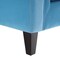 Homeroots 83" Sky Blue Velvet Wood Sofa With Toss Pillows 543952 - alternate 3