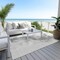 Homeroots 5' X 8' Gray And Silver Abstract Washable Indoor Outdoor Area Rug 611307 - alternate 1