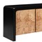 Homeroots 67in Black And Natural Solid Wood Sideboard with Four Doors 668875 - alternate 3
