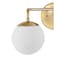 Jonathan Y Louis Parisian Globe 15" 2-Light Metal/Frosted Glass Modern Contemporary LED Vanity Light, Gold Paint JYL3535A - alternate 3