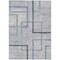 Homeroots 9' X 12' Gray Charcoal And Blue Geometric Washable Indoor Outdoor Area Rug 588342 - alternate 2
