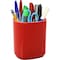 Acrimet Jumbo Pencil Holder Pen Cup Caddy Super Sized Desktop Organizer Solid Red 934.VM - alternate 1