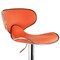 Elama 2 Piece Slim Faux Leather Adjustable Bar Stool in Orange with Chrome Base ELM-723-ORG - alternate 2