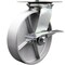 Service Caster 8 Inch Heavy Duty Semi Steel Caster with Roller Bearing and Brake SCC-35S820-SSR-SLB - alternate 1