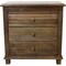 Homeroots 28" Distressed Brown Three Drawer Solid Wood Nightstand 569604 - alternate 3