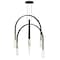 Cwi Lighting Curva Integrated LED 38in Black Chandelier with Handcrafted Glass 1725P38-6-101 - alternate 3