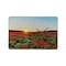 Homeroots 24" Red Blue And Gold Solid Wood and Acrylic Silent Poppies Floral Wall Clock 626579 - alternate 2