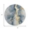 Homeroots 8' Graphite And Gold Round Abstract Washable Indoor Outdoor Area Rug 618504 - alternate 2