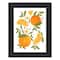 Homeroots Citrus Orange Botanical Black Framed Print Wall Art 529838 - alternate 1