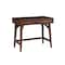 Homeroots 36" Brown Solid Manufactured Wood Writing Desk with Two Drawers 524100 - alternate 2