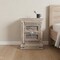 Homeroots 36" White Solid Wood Distressed Nightstand 521210 - alternate 3