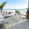 Homeroots 8' X 10' Blue Copper And Gray Abstract Washable Indoor Outdoor Area Rug 605497 - alternate 3