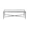 Homeroots 28" Clear And Brown Glass And Aluminum Coffee Table 565088 - alternate 6