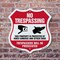 Signmission No Trespassing Shield Sign This Property, 6 Inch X 6 Inch, Plastic Sign SHI-P-6-409 - alternate 3