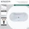 Kingston Brass 63" Acrylic Oval Double Ended Freestanding Tub with Drain, Glossy White/Polished Brass VT7DE633023C422 - alternate 4