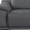 Homeroots 107" Dark Gray Italian Leather Reclining Metal USB Sofa 720288 - alternate 4