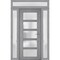 Vdomdoors Front Exterior Prehung FiberGlass Door Frosted Glass / Manux 8002 Grey Ash / 2 Sidelight and Transo MANUX8002EXD-SS-W16+36+16 x H80+14-LH - alternate 2